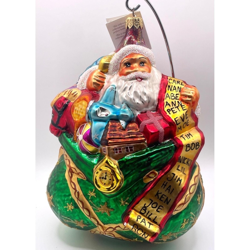 Christopher Radko- Enough For All- 8" Vintage 1997-  Glass Ornament